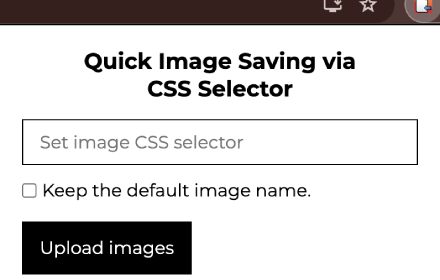 Quick Image Saving via CSS Selector Chrome Extension